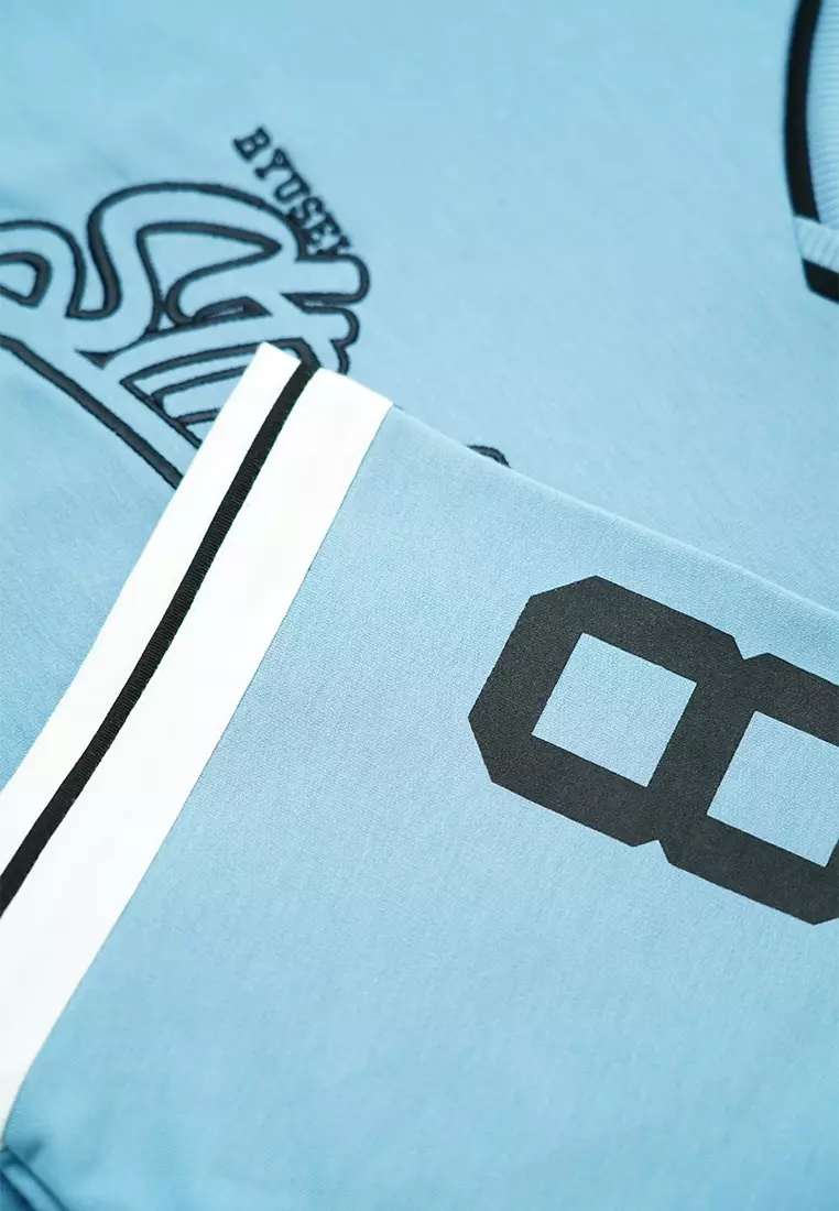 Ryusei Oversize T-shirt Jersey StrikeOut Dusty Blue