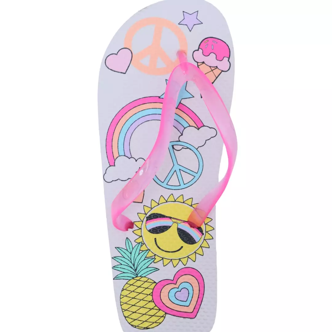 Girls Everyday Flip Flops - Sandal Anak Perempuan (Putih)