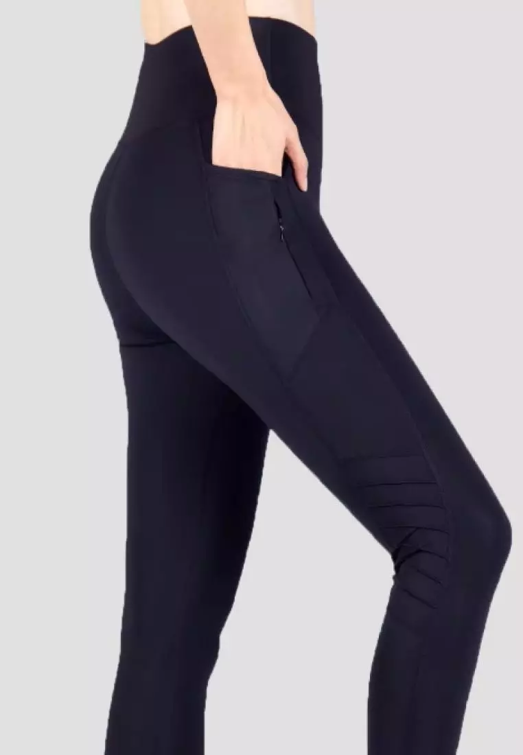 Fitwear - Legging Big Size Olahraga Wanita BELIA BIKER 4 POCKET - MIDNIGHT BLUE
