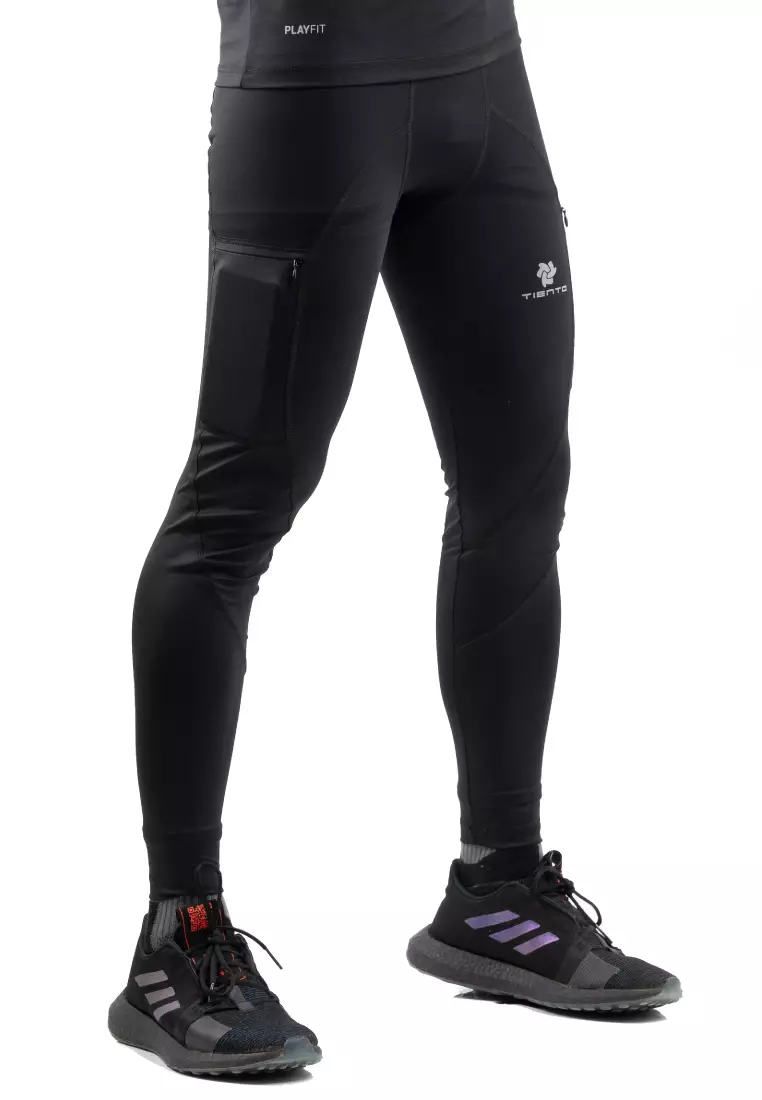 Tiento Celana Legging Evolution Long Pants with Hidden Pocket Men