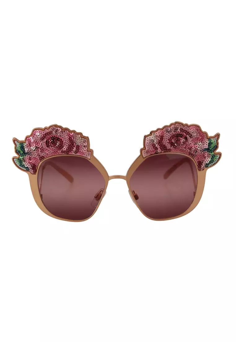 Dolce and gabbana rose gold clearance sunglasses