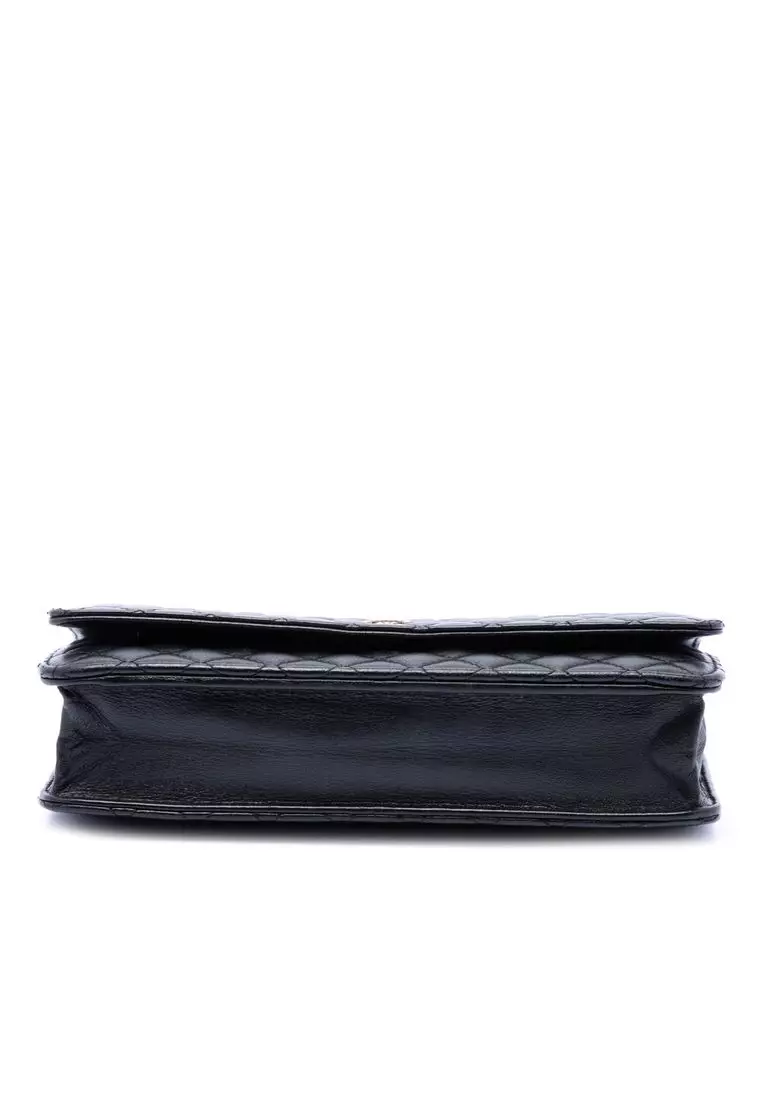 Pre-Loved Chanel Cc Microquilted Lambskin Wallet On Chain
