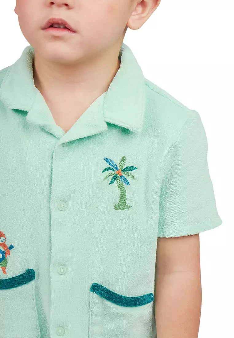 Baby Boys Embroidered Towel Terry Polo