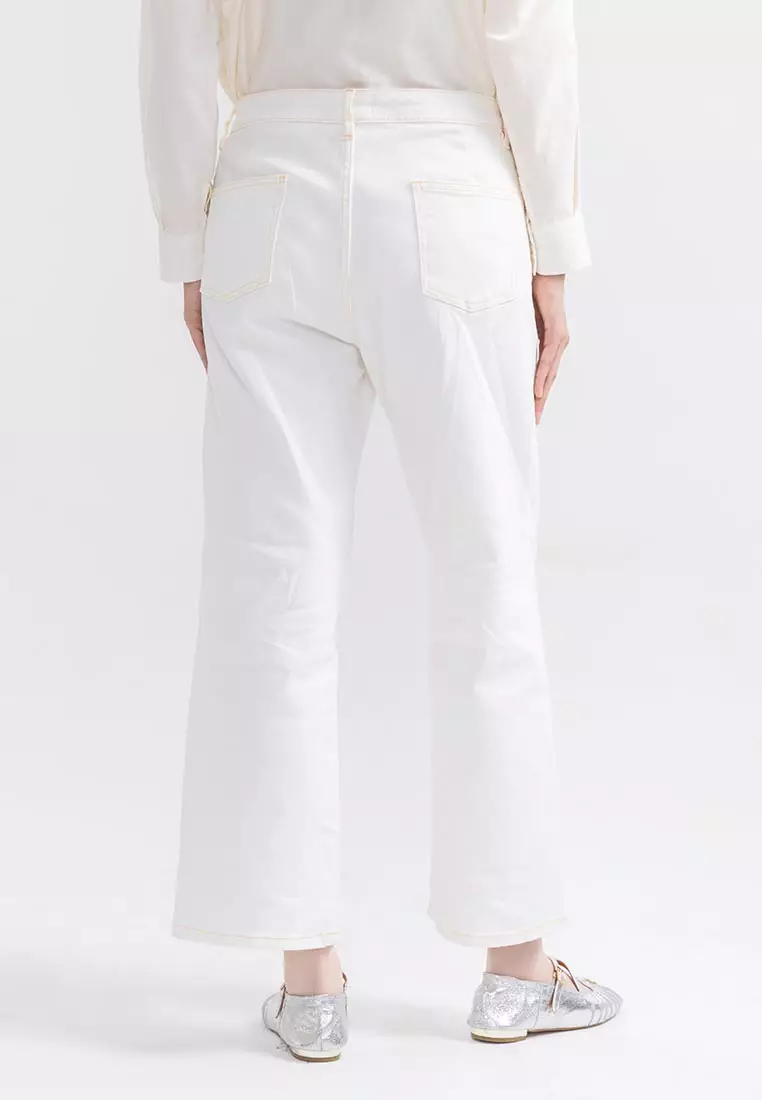 Ria Miranda White Claris Pants