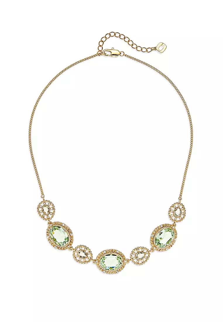 Grossé Eclat Palette: light gold plating, rhinestone in chrysolite colour  necklace GJ24722