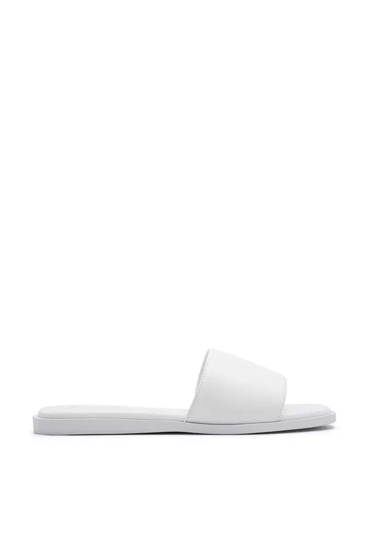 White on sale slide ons