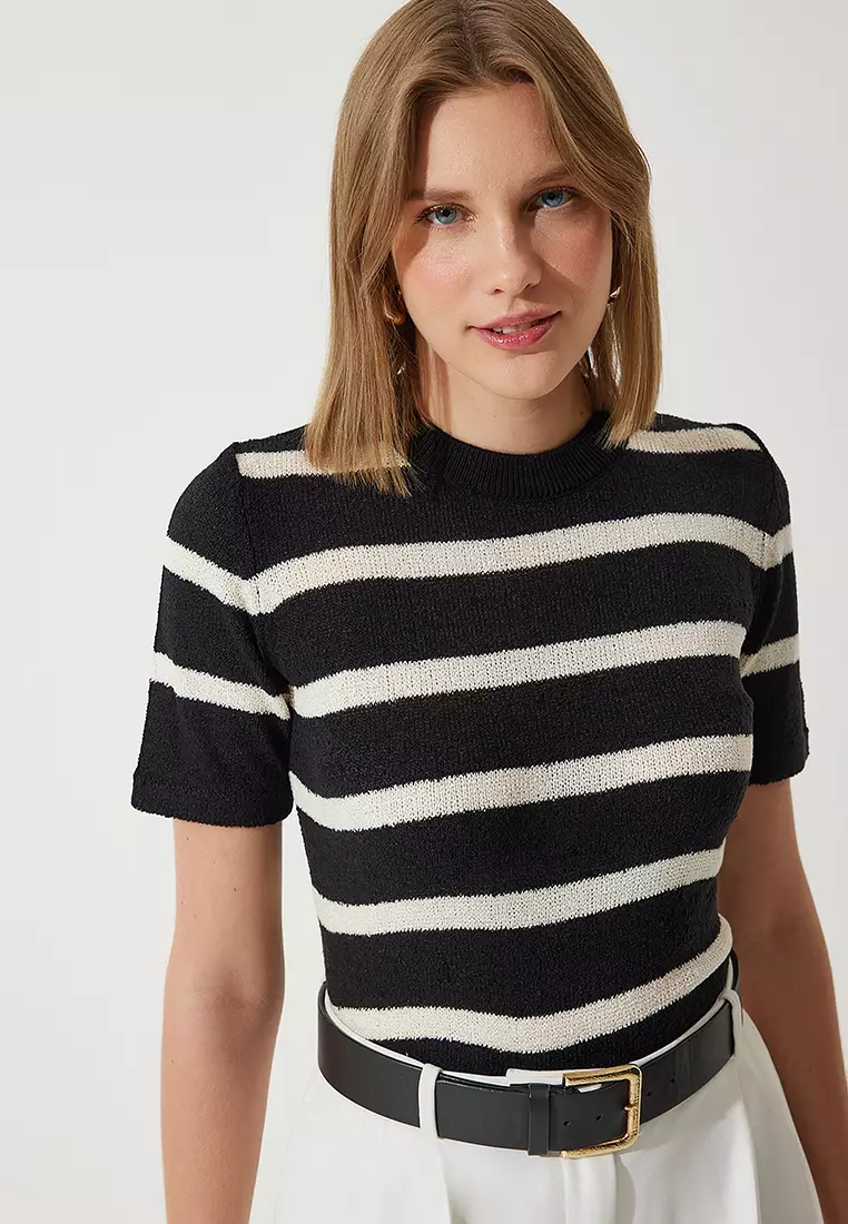 Striped Knitwear Blouse
