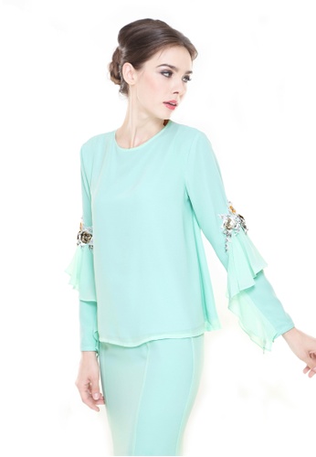 Buy Loreal Kurung Modern in Apple Green from Rina Nichie Couture in Green only 389