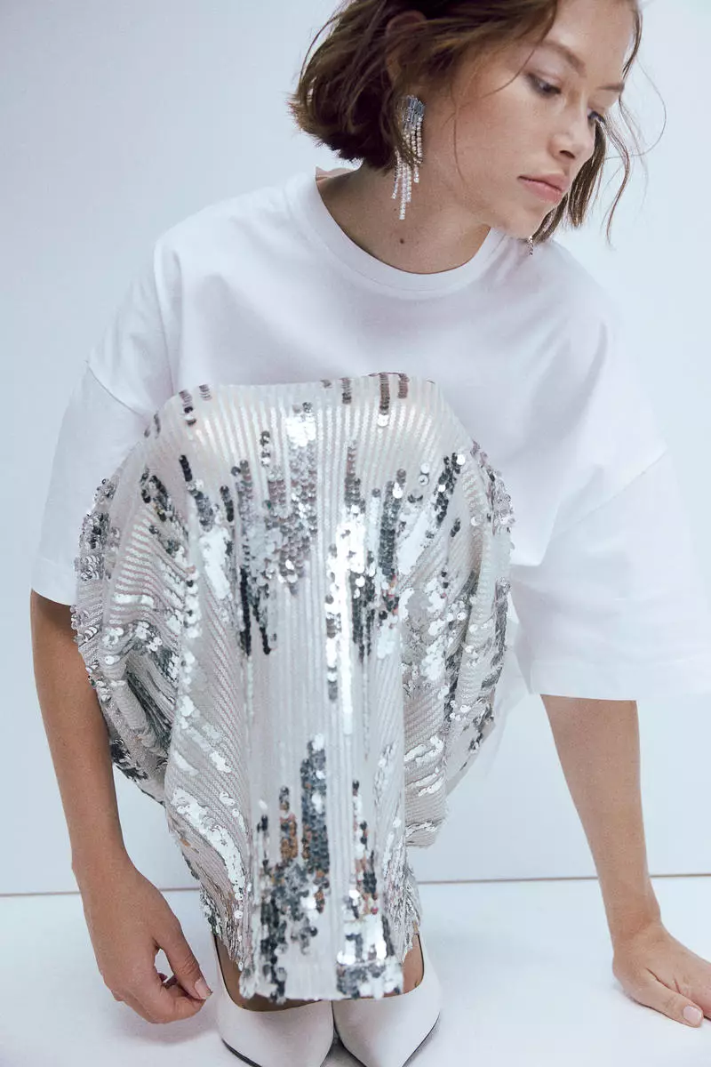 Sequin pencil skirt zara discount
