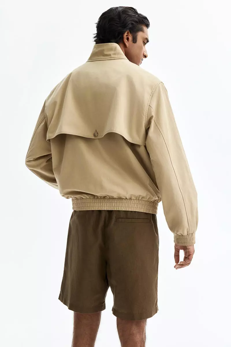 Regular Fit Linen-blend shorts