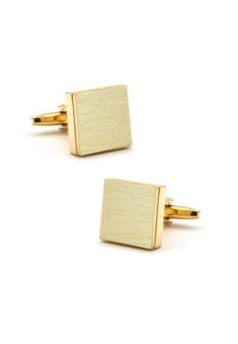 Kings Collection gold Gold French Square Cufflinks (UPKC10004b) 47313AC2367CFFGS_1