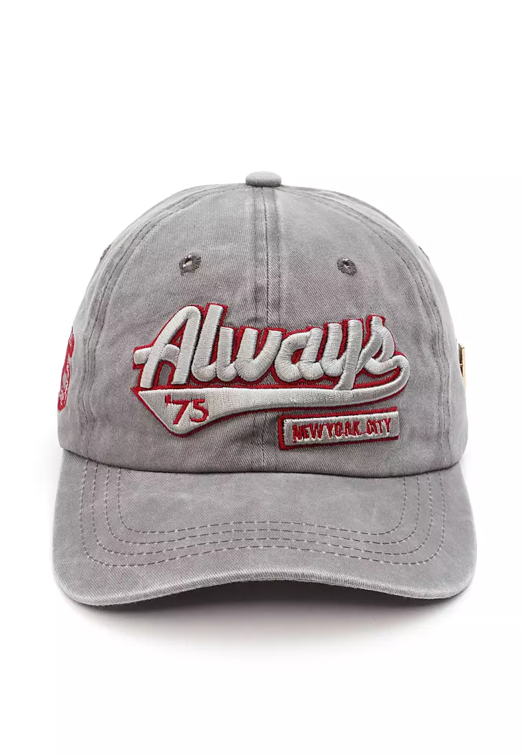 Drsh Topi Baseball Unisex Casual Sport Motive Always Adjustable Material Cotton Jean ORIGINAL - Grey