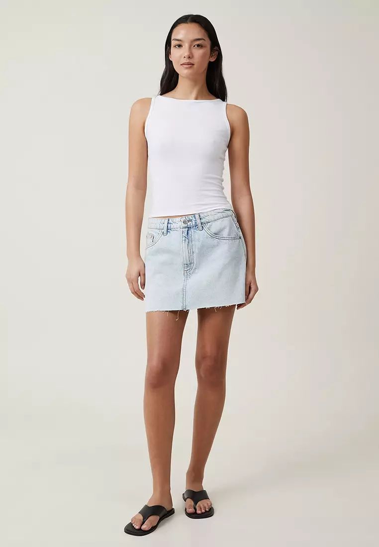 Cotton on denim skirt hotsell
