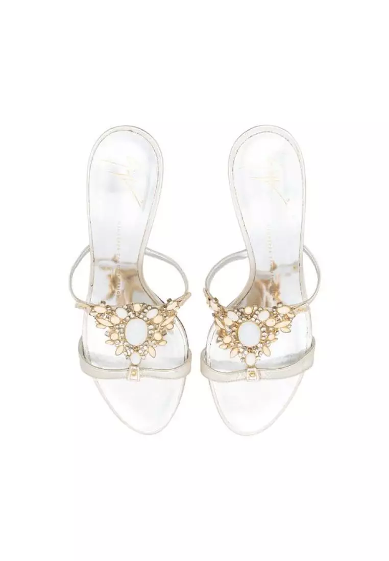White giuseppe top heels