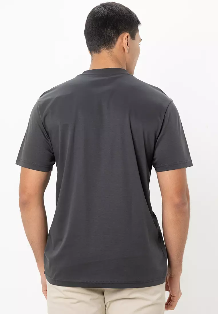 Men's Liquid Touch Short Sleeve Slim Embroidery Tee 01025802