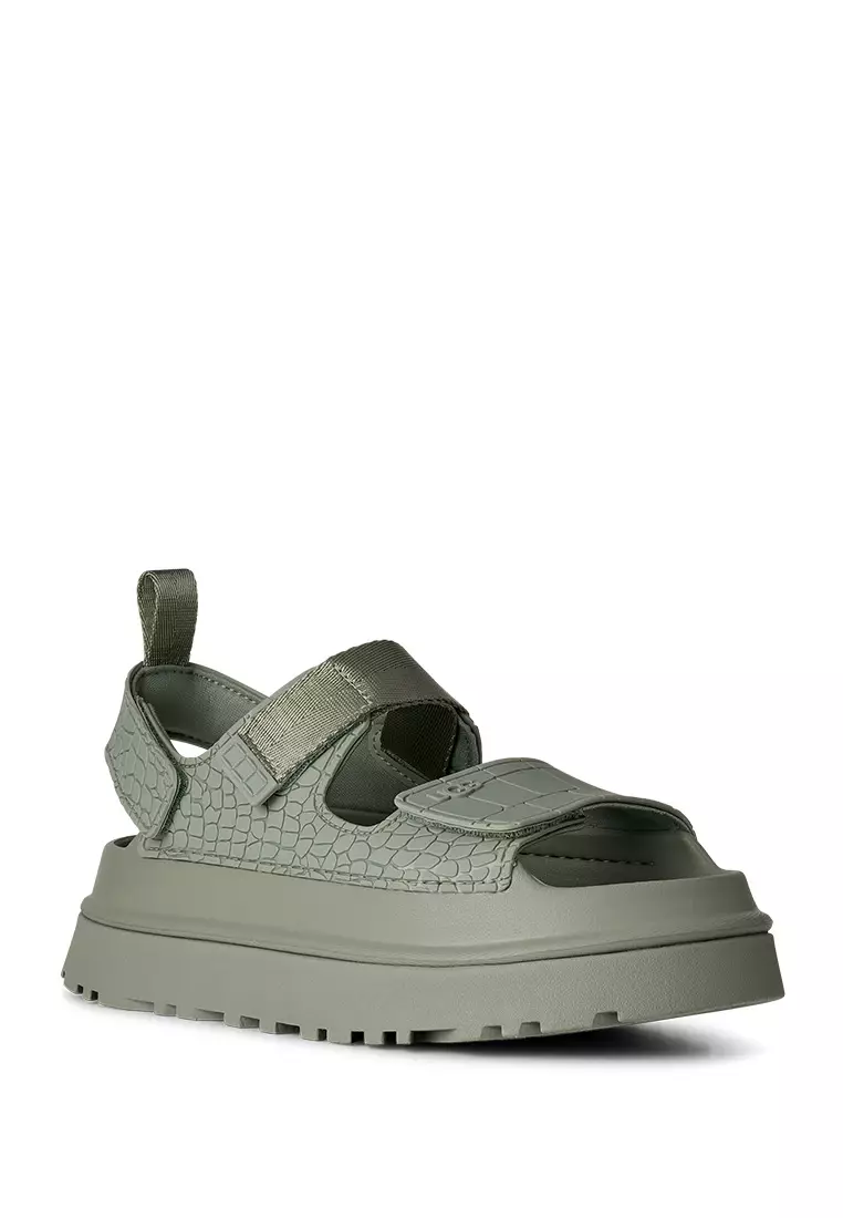 Women's GoldenGlow Embossed Sandal - Artichoke (1175311-ART)