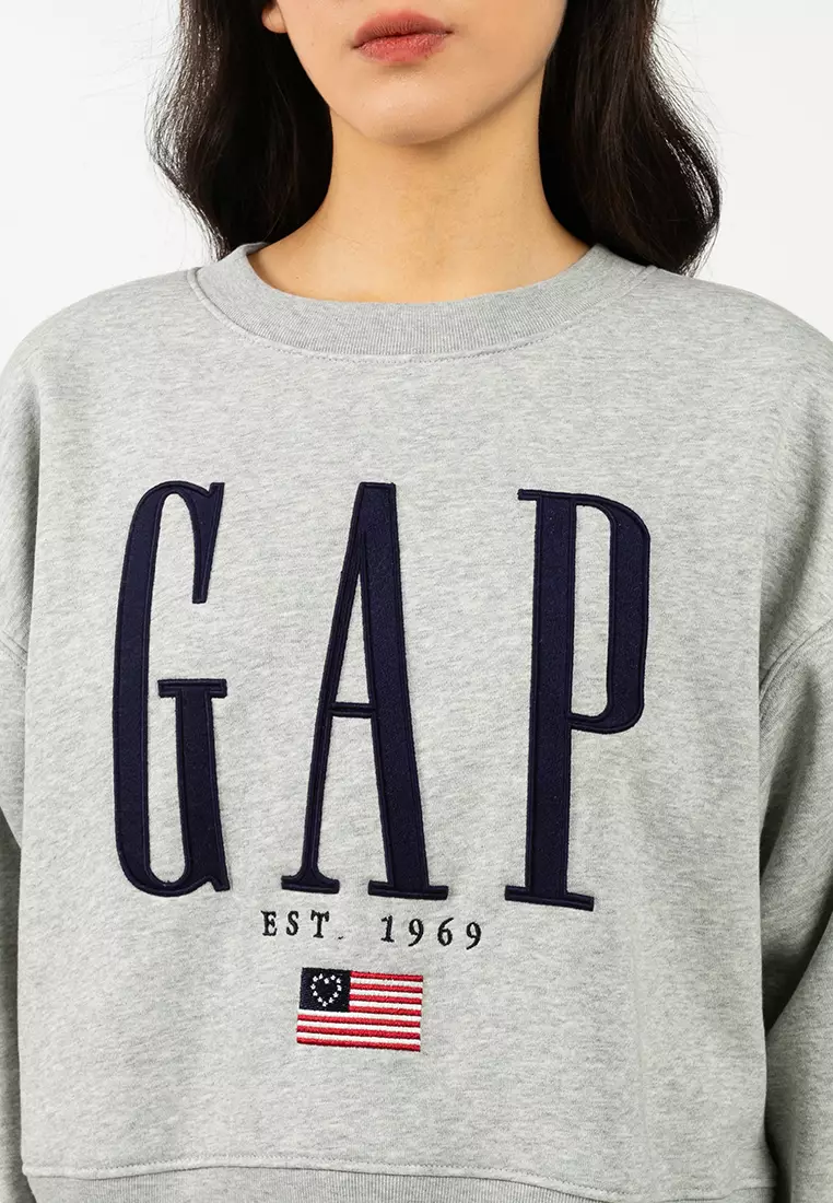 Logo Abbreviation Wedge Popover Sweatshirt