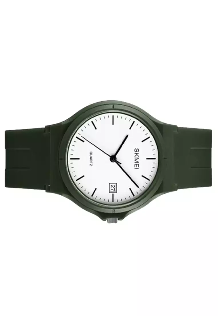 Jam Tangan Rubber Analog Black SKMEI 1449 - Black White