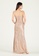BEBEBEIGE gold BebeBeige V-Neckline Sequins Maxi Gown Long Dinner Dress F3703AAB8C3BBEGS_4