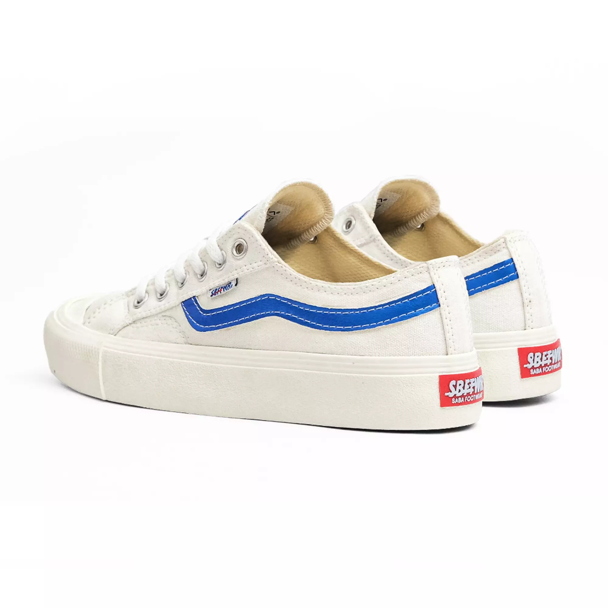 SABA Veloz Low Light Off White Blue - Sepatu Sneakers Casual Pria Wanita