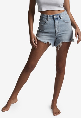 Buy Cotton On High Ripped Denim Shorts Online Zalora Singapore