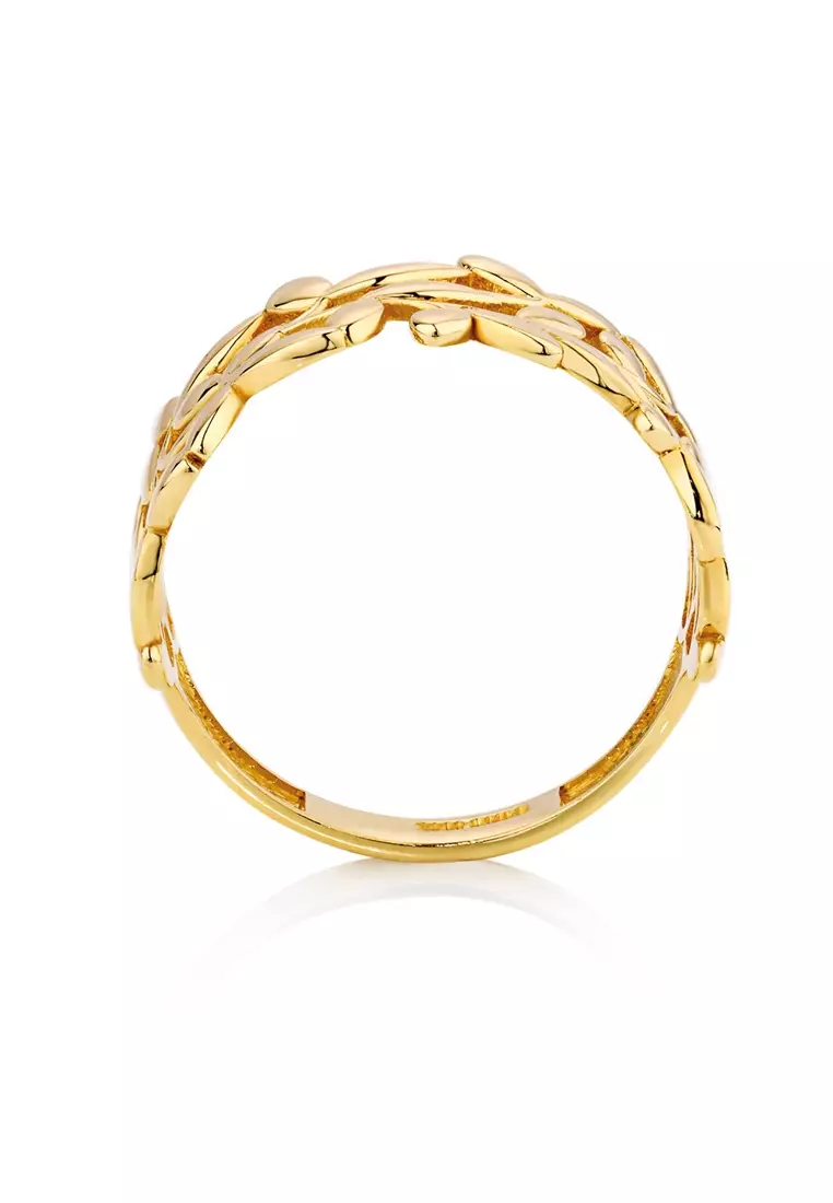 Buy Michael Hill Olive Leaf Ring in 10kt Yellow Gold 2024 Online