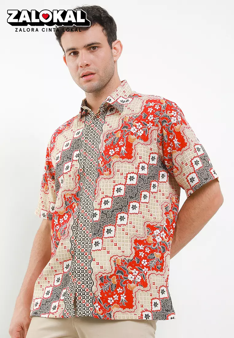 Hem Regular Fit Batik Lereng Kawung