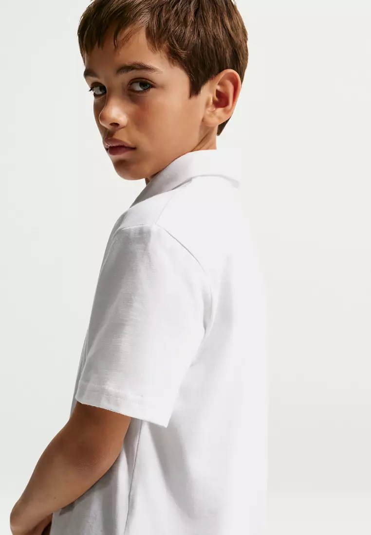 Sportswear Club Big Kids' Unisex Knit Short-Sleeves Polo Shirt