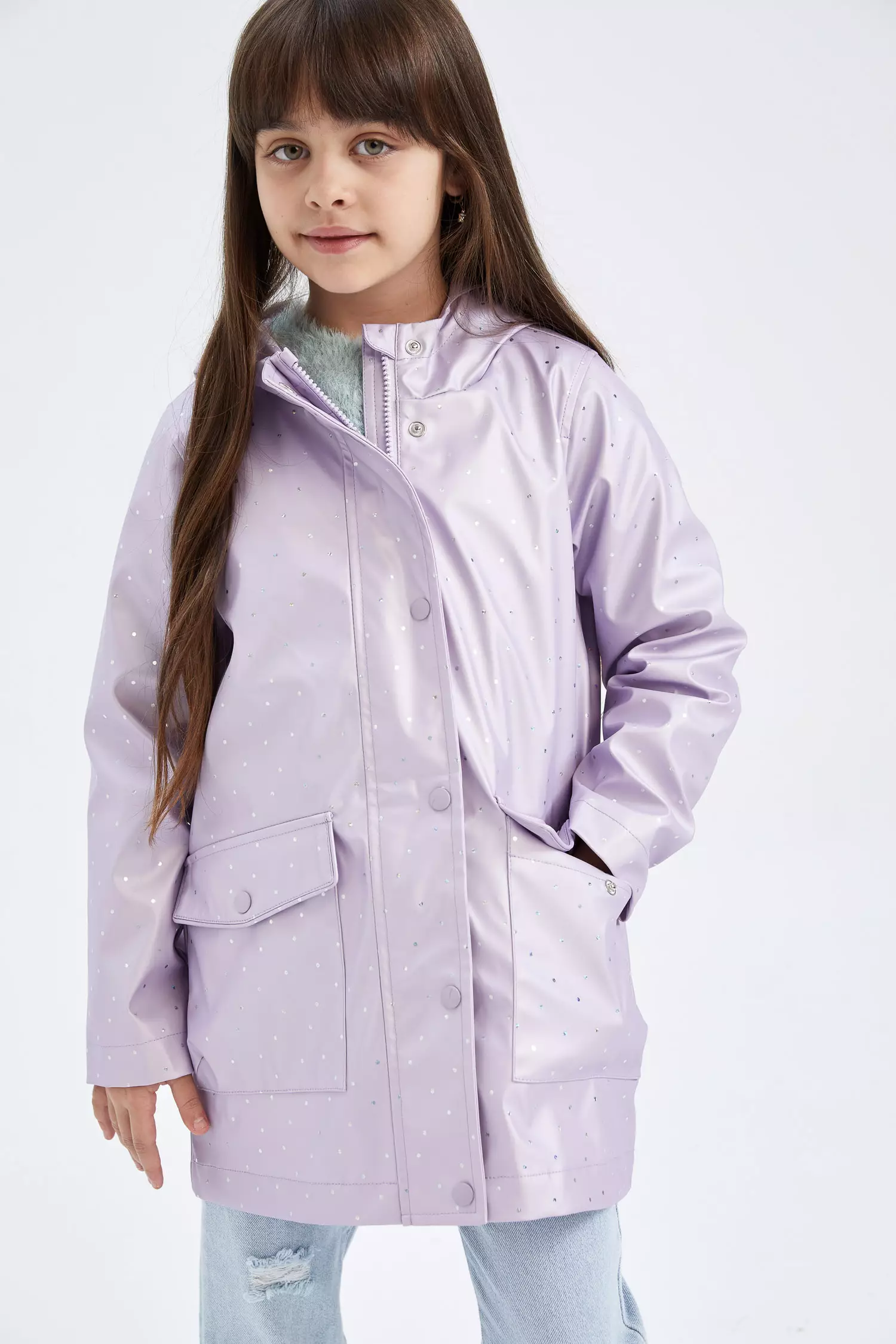 Girls deals hooded raincoat