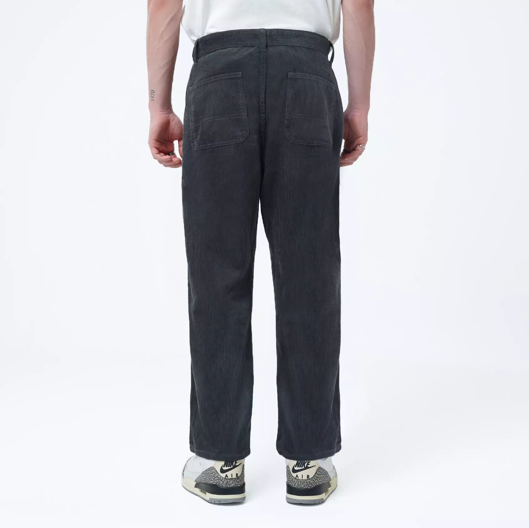 CELCIUS Corduroy Pants Baggy Wide Leg Fit I31000397C Dark Grey