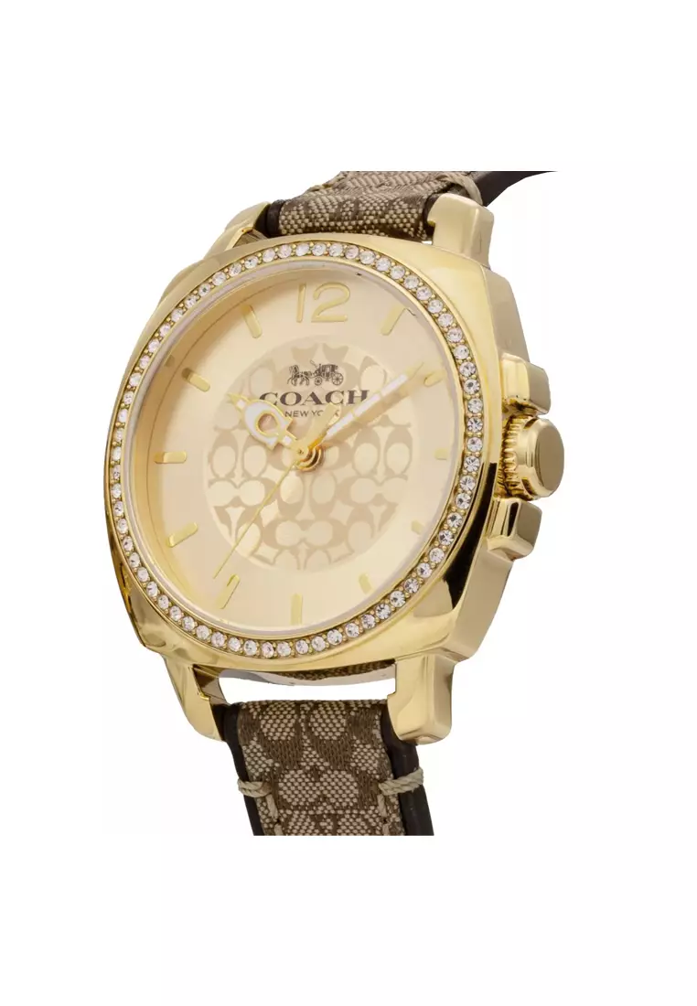 Women's Watch In Brown With Gold 14000091
