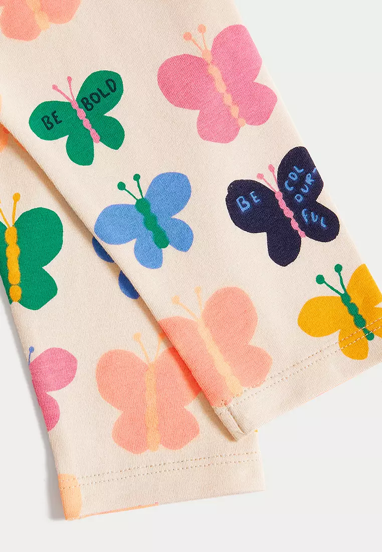 Cotton Rich Butterfly Leggings