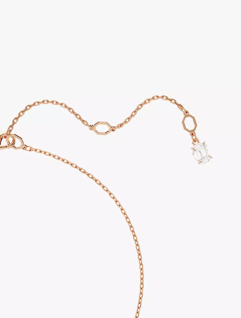 Matrix Pendant, Crystal Pearl, Round Cut, White, Rose Gold-Tone Plated - White