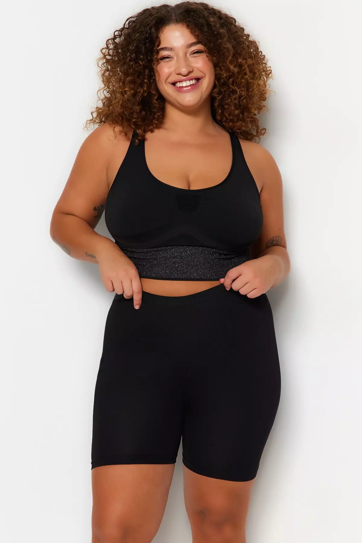 plus size legging shorts