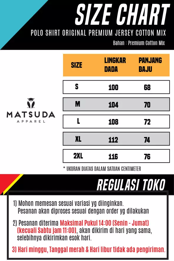 MATSUDA Kaos Polo Shirt Pria Kerah Fukui