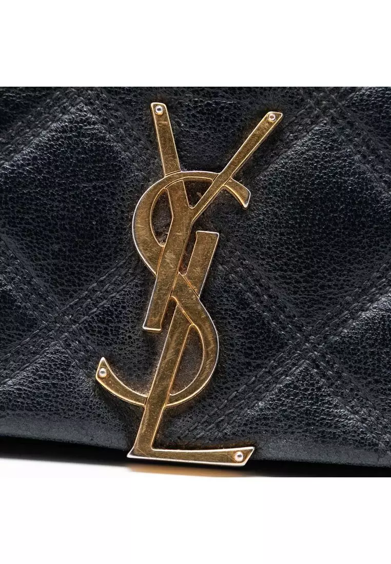 Pre-Loved Saint Laurent Small Quilted Lambskin Becky Chain Shoulder Bag