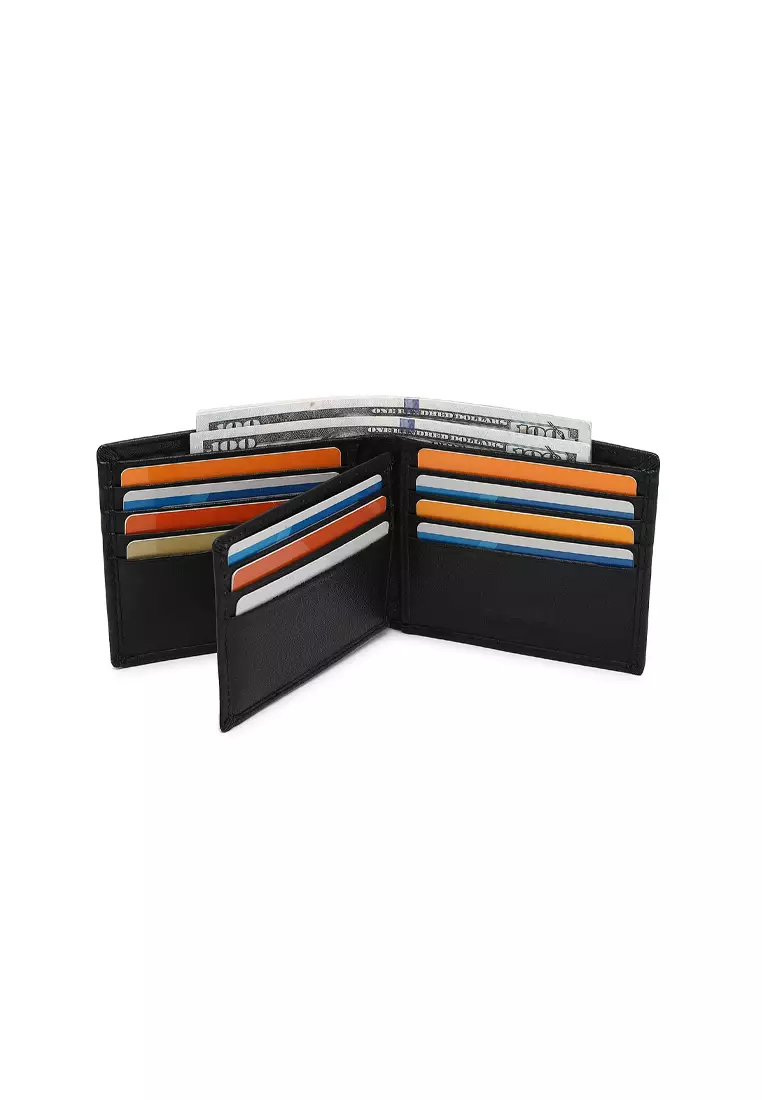 Gift Set - Genuine Leather RFID Wallet + 40mm Automatic Belt - Black