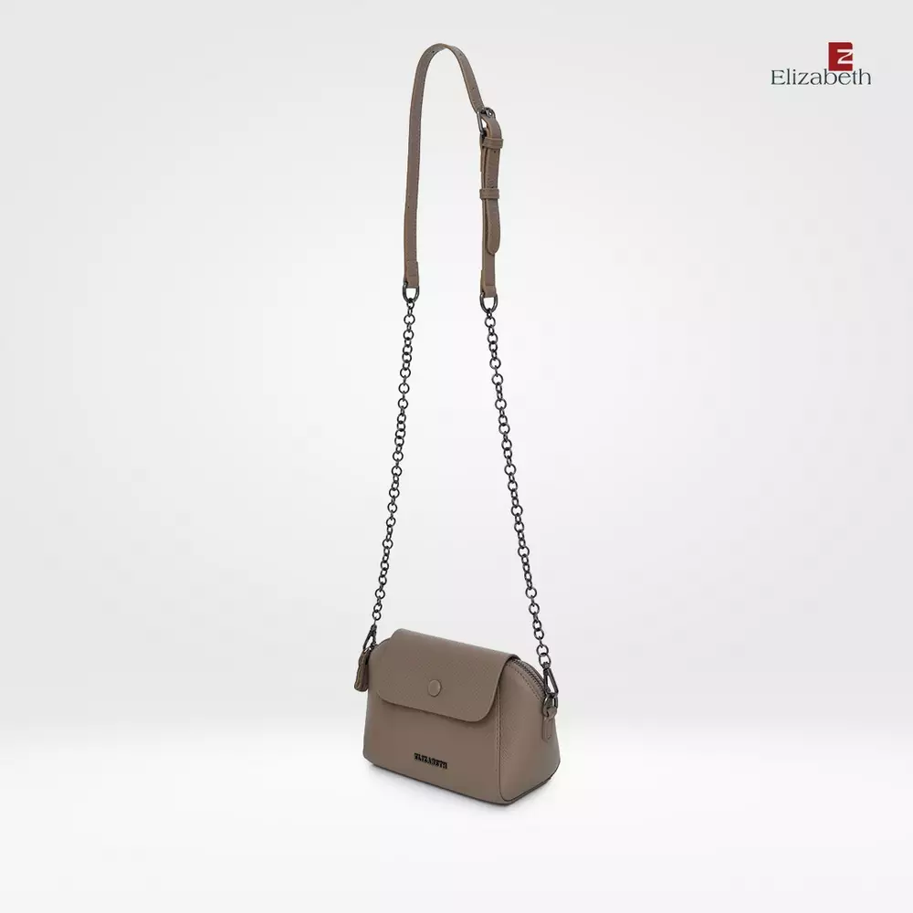 Tas Elizabeth Genuine Leather Mini Sling Bag 0720-0516 Khaki