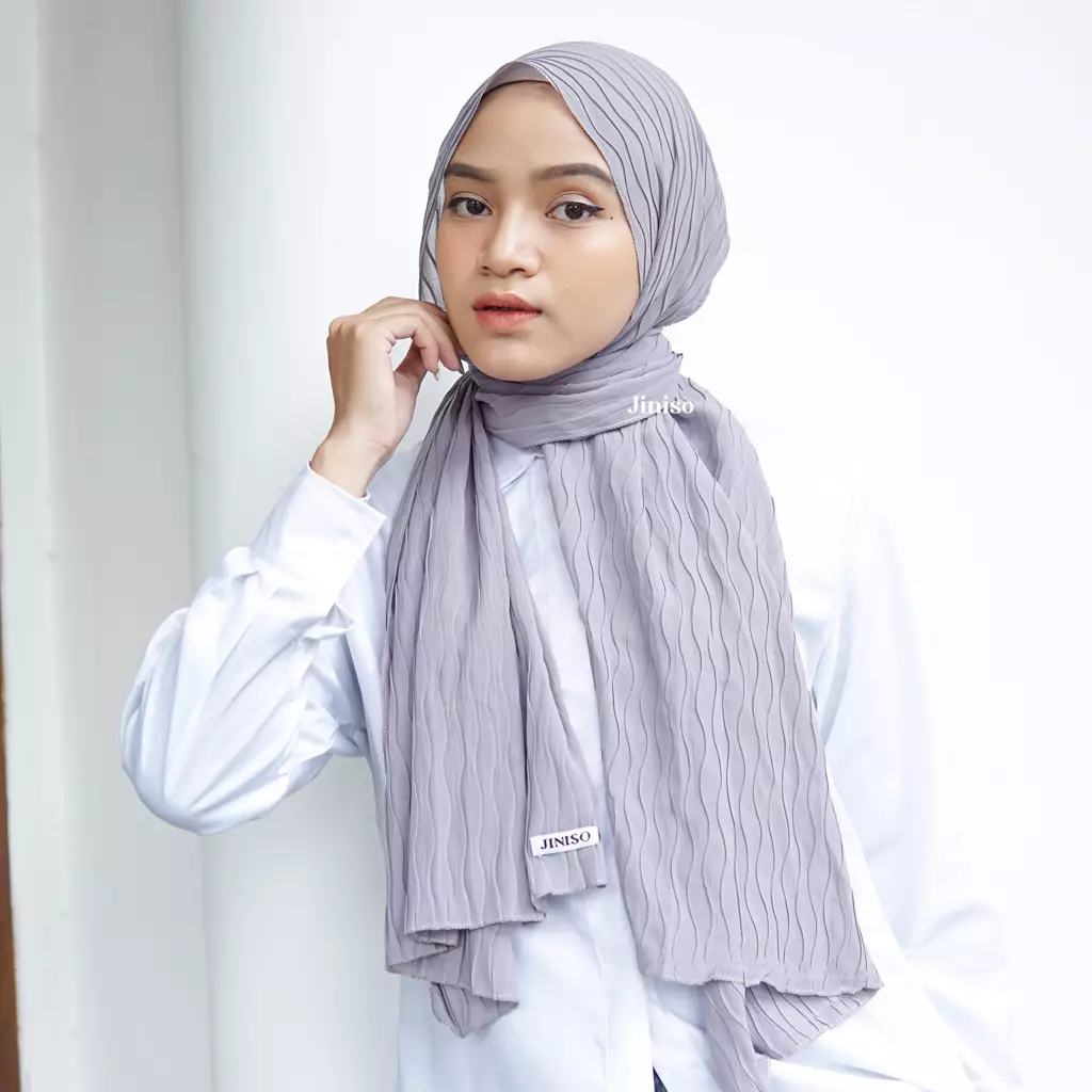 AURA Active Hijab Pashmina Full Plisket Wave