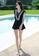 A-IN GIRLS black and white Sexy Mesh Colorblock One-Piece Swimsuit 8A3A6USA67D582GS_6