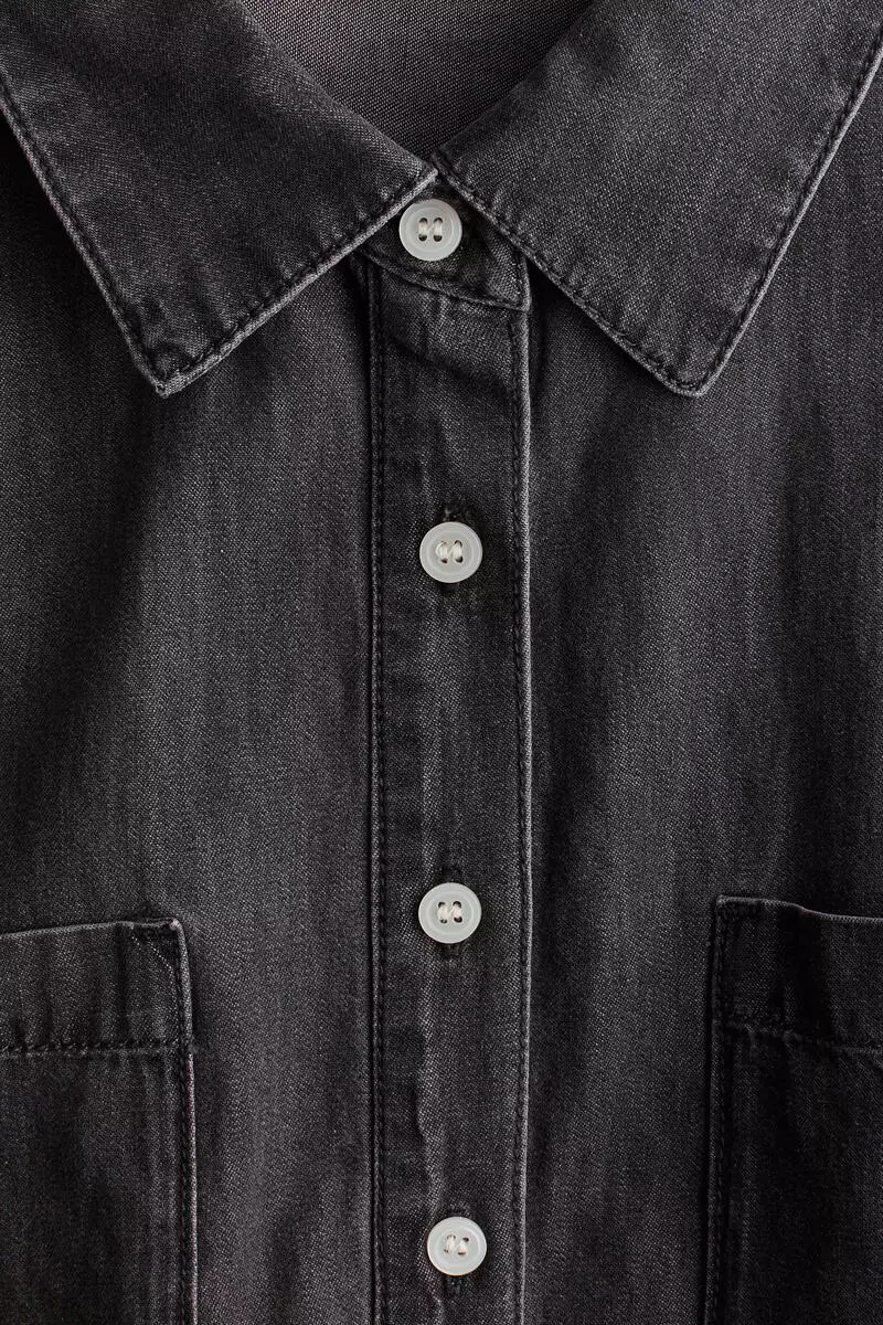 Sleeveless drawstring-detail shirt