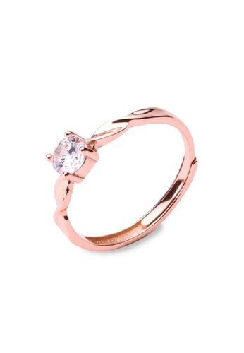 Millenne silver MILLENNE Made For The Night Diamonds are Forever Square Cubic Zirconia Rose Gold Ring with 925 Sterling Silver A1CDDACC782666GS_1