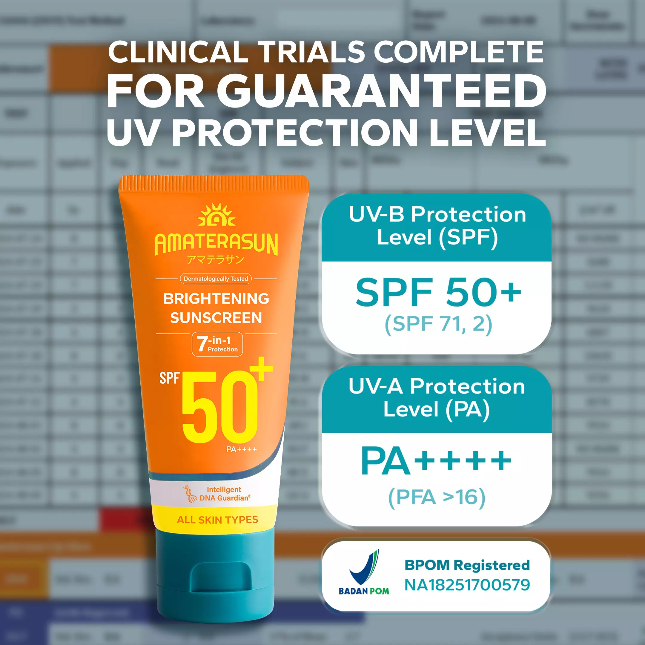 AMATERASUN [REAL SPF Certified] Brightening Sunscreen SPF 50+ PA++++  - TONE UP SUNSCREEN