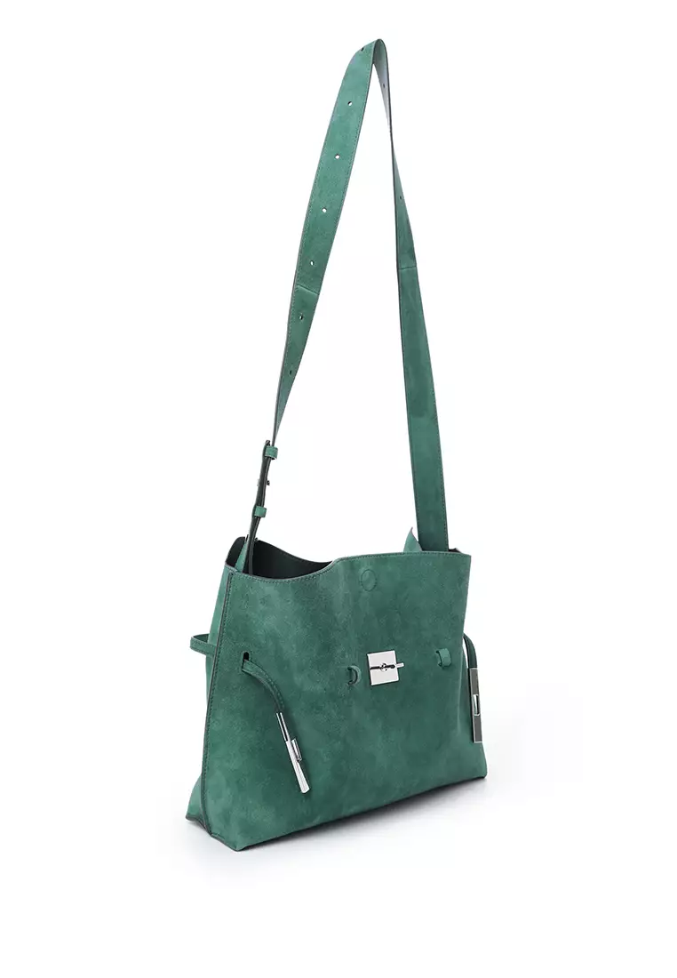 SAOI Belt Tote II Small - Suede Jade