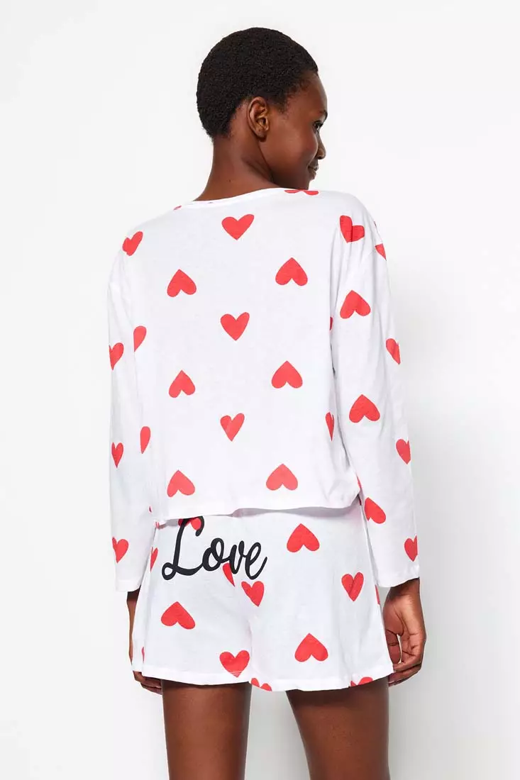 Buy Trendyol Heart Pajamas Set 2025 Online | ZALORA Philippines