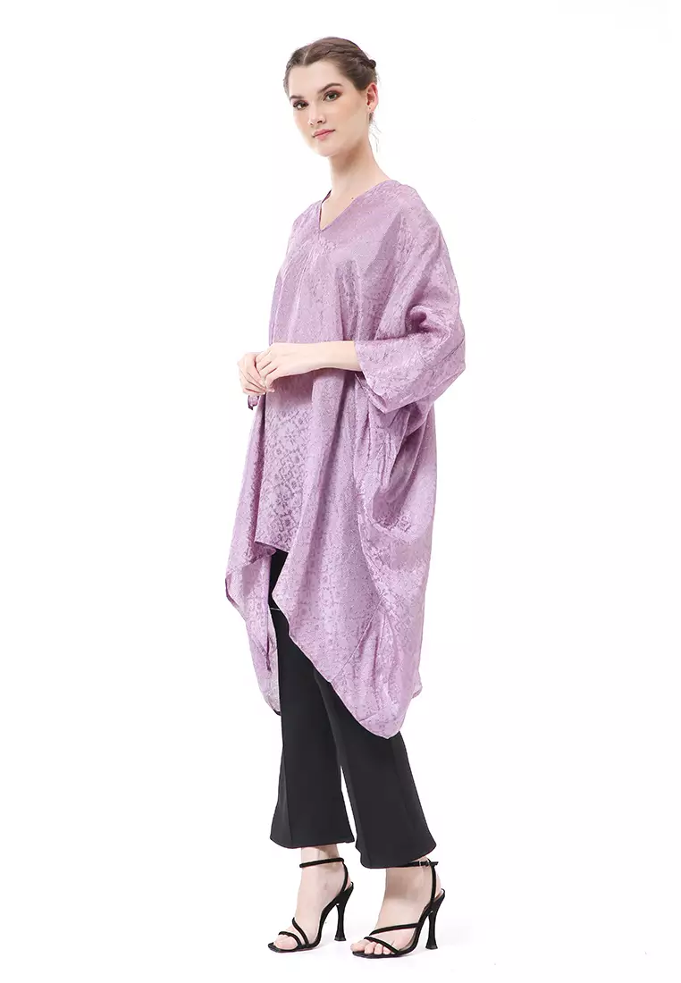 Olaf Atasan Wanita Tunik Kebaya Batik Simple Material Viscose ORIGINAL - Lilac