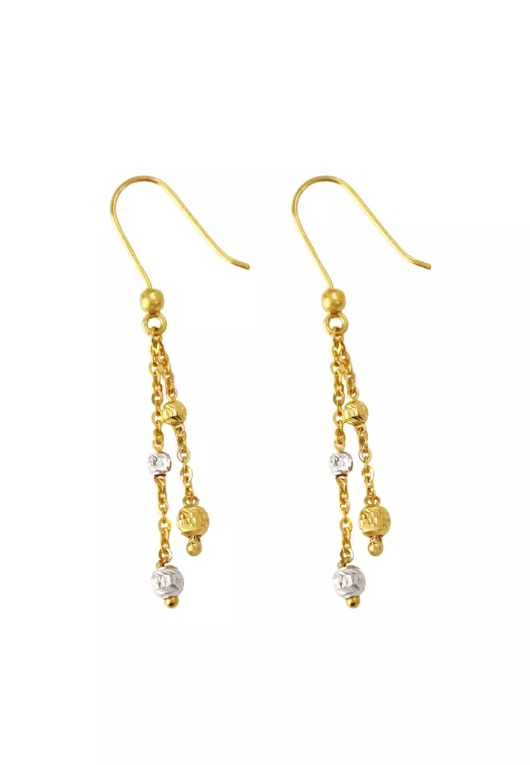Gold earrings and store chain