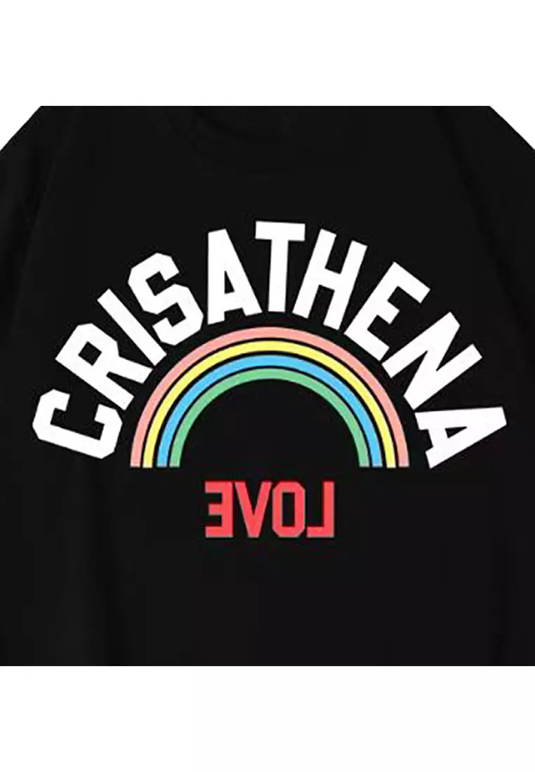 Crisathena Rainbow T-Shirt in Black