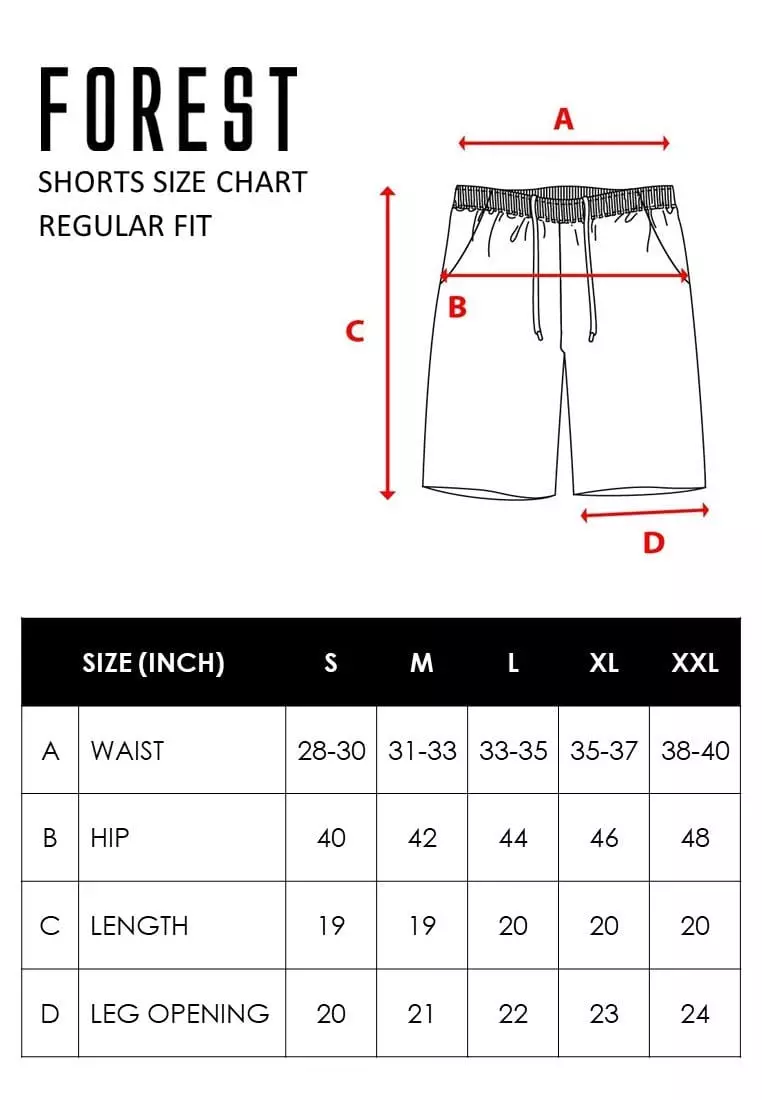 Forest Sport Shorts Double Tiping Casual Short Pants Men  - 65863-03DkGrey