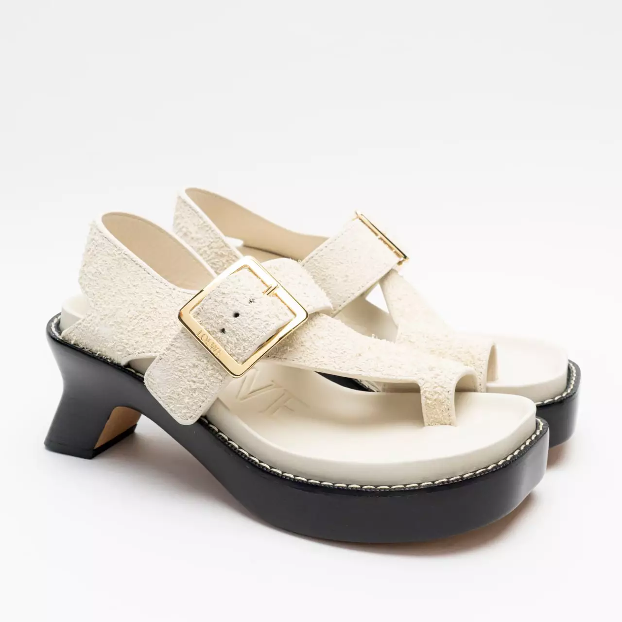 [12.12 Dealcember] Ease 90 Sandals Heels Brushed and Suede Leather Canvas